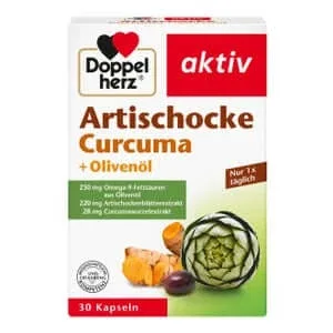 Double Heart Active Anghinare + Ulei de măsline + Curcuma 30 Capsule — preț și oferte