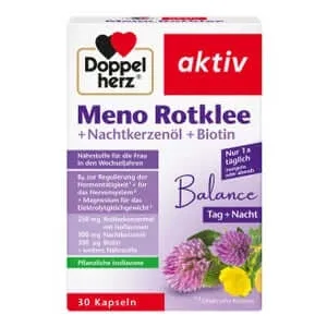 Double Heart Meno trifoi roșu + ulei de primrose de seară + biotină 30 Capsule — preț și oferte