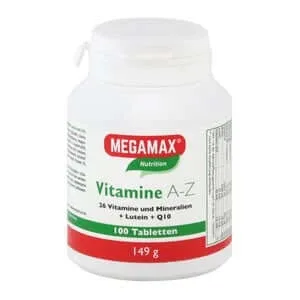 MEGAMAX VITAMINA A-Z +Q10+LUTEIN 100 Capsule