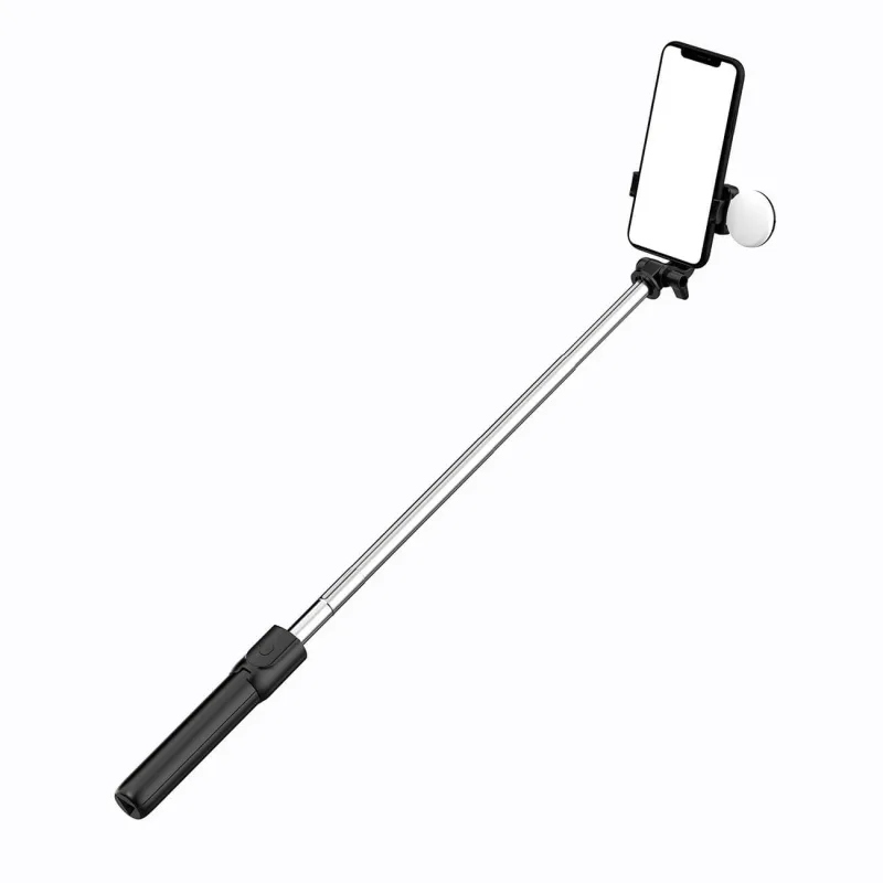 Selfie stick WR1YXS trepied telescopic 0.71m cu lumină rotundă - negru Hurtel — preț și oferte