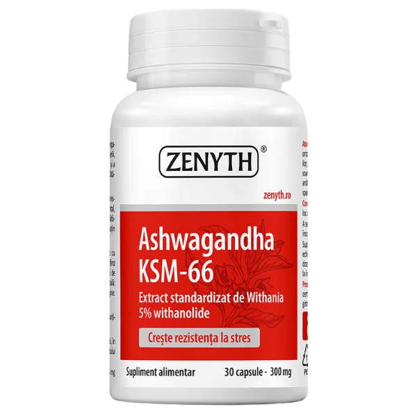 Ashwagandha KSM-66 300 mg, Zenyth | 30 capsule — preț și oferte