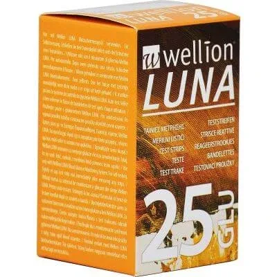 Benzi Wellion luna 25 pentru măsurarea glicemiei — preț și oferte