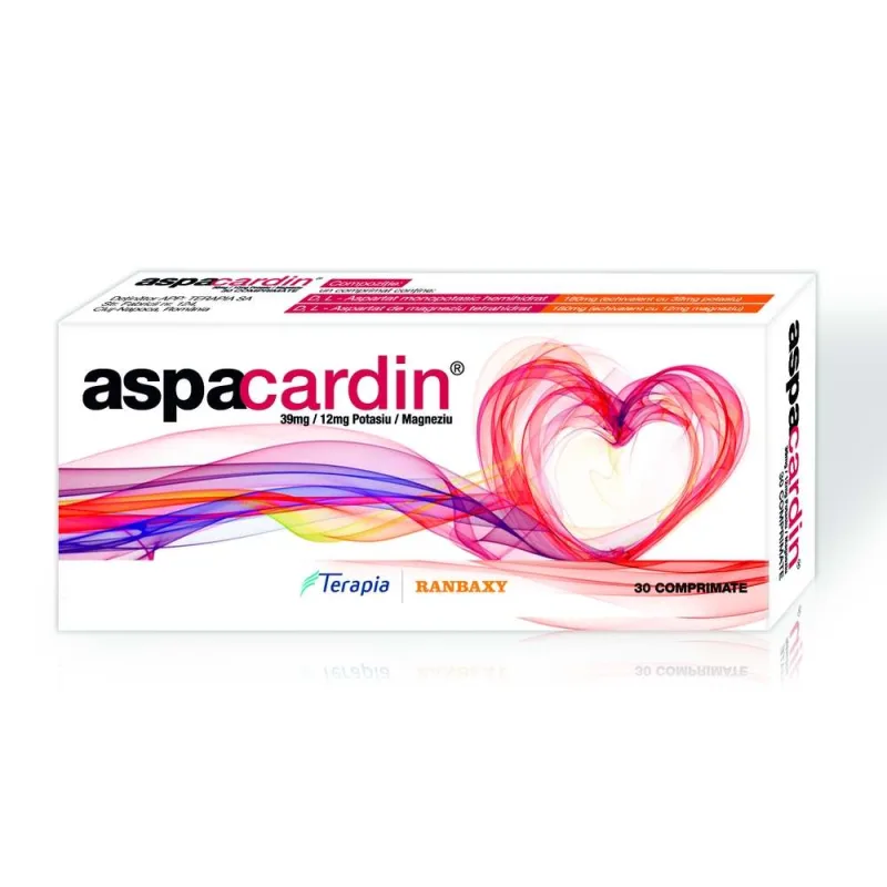 ASPACARDIN 39 MG/12 MG X 30 Terapia — preț și oferte