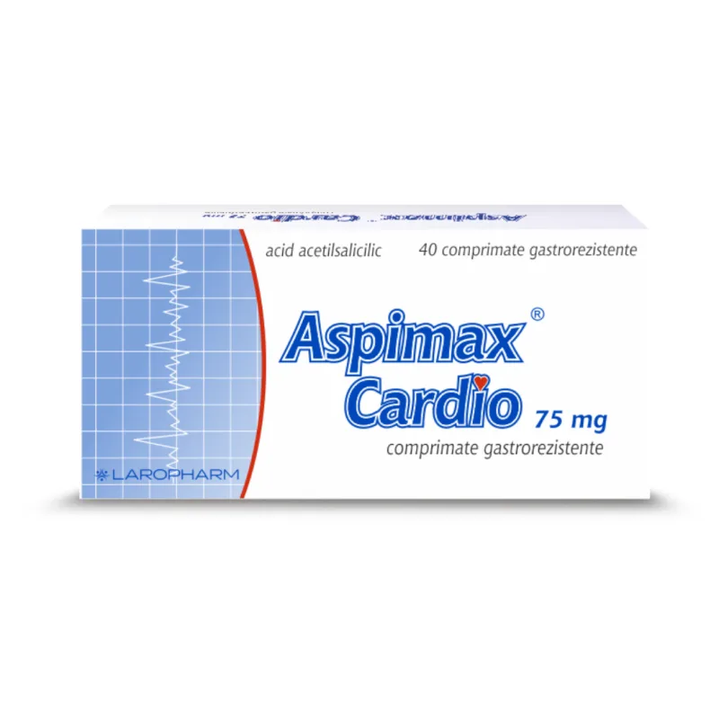 Aspimax cardio, Laropharm | 75mg x 40 comprimate gastrorezistente — preț și oferte