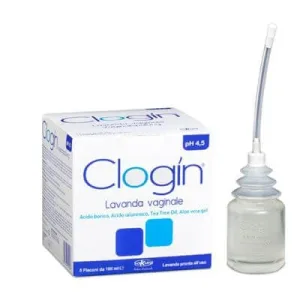 Clogin duș vaginal 5 flacoane 100 ml + 5 canule vaginale de unică folosință