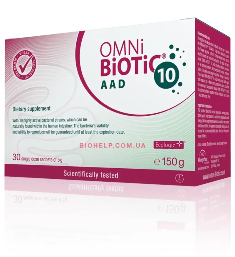 Omni biotic 10 aad 30 pliculețe de 5 g Institut AllergoSan — preț și oferte