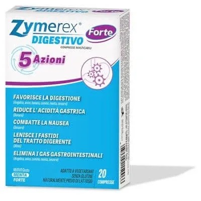 Zymerex Digestive forte 5 acțiuni 20 comprimate masticabile — preț și oferte