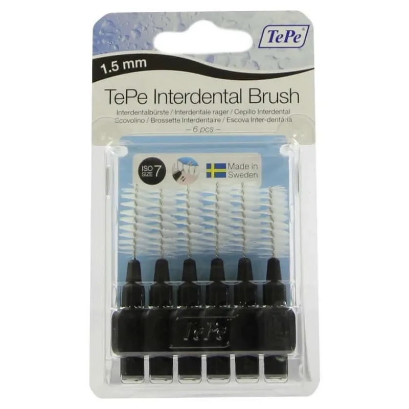 Perie interdentară TEPE 1.5mm negru 6 buc — preț și oferte