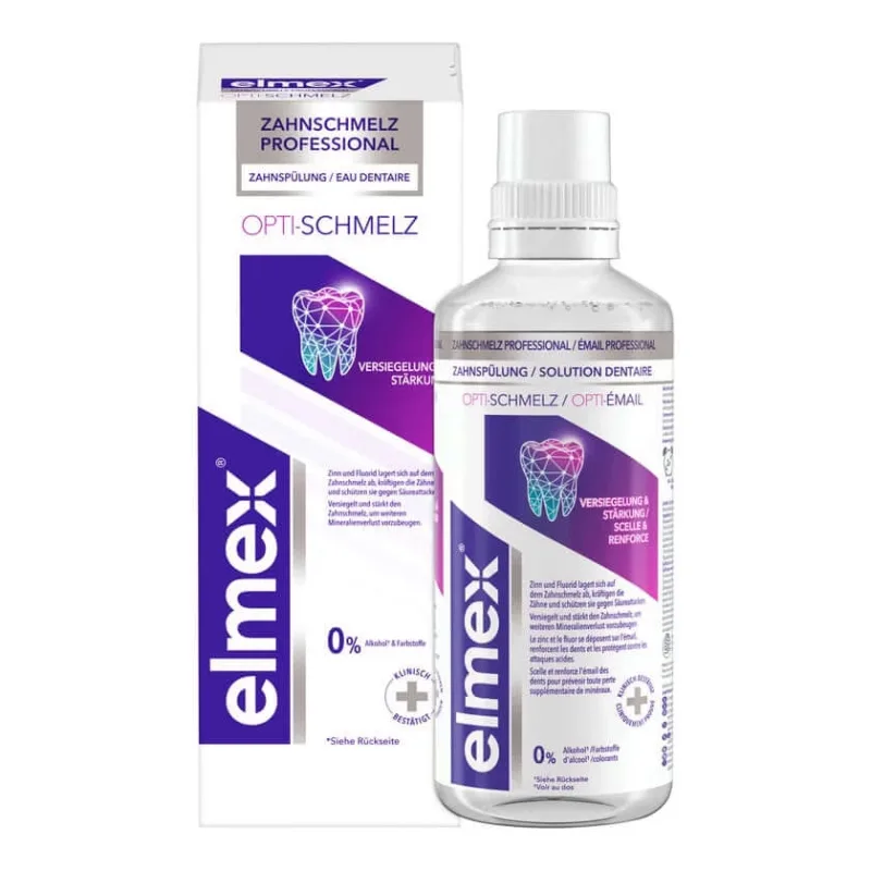 elmex Opti-enamel clătire dentară 400 ml — preț și oferte