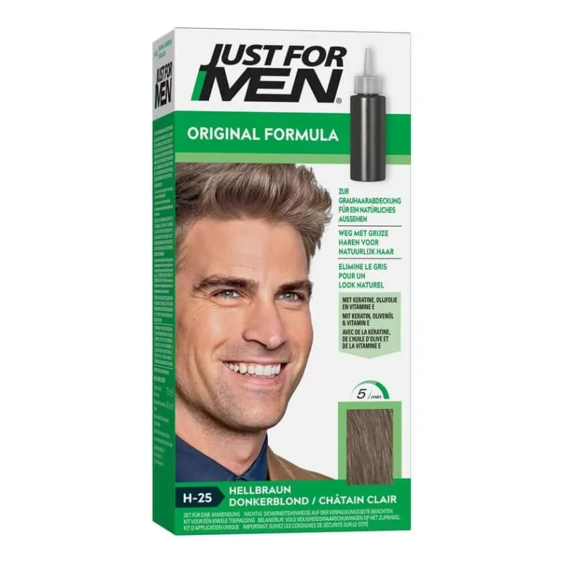 JUST for men șampon colorant maro deschis 60 ml — preț și oferte