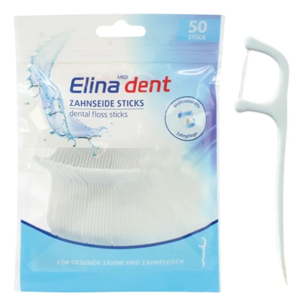 Ata dentara cu suport si scobitoare dentara, Elina Med | 50 buc ELINA MED INFINITY — preț și oferte