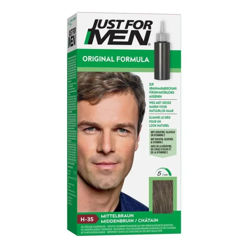 JUST pentru bărbați Șampon colorant maro mediu 60 ml — preț și oferte