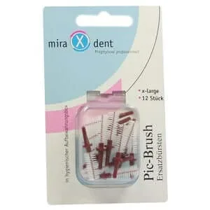 Perii interdentare Miradent Pic-Brush perii de schimb x-large bordeaux 12 buc.