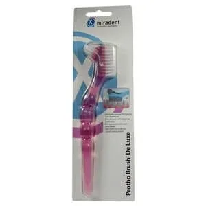 Miradent perie pentru proteze dentare Protho Brush De Luxe roz transaprent 1 buc — preț și oferte