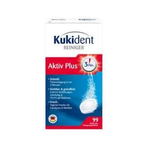 Kukident Active Plus pentru curățarea dinților 99 buc