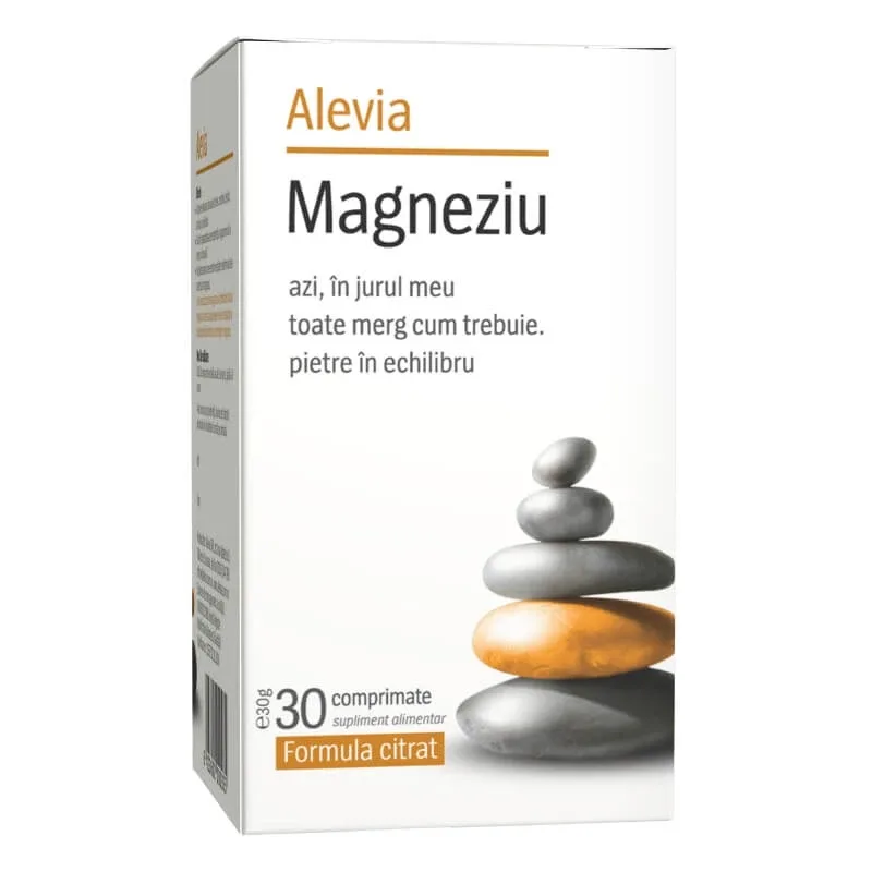 Magneziu formula citrat, 30 comprimate, Alevia — preț și oferte