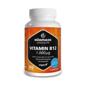 Vitamina B12 1000 µg comprimate vegan cu doză mare 360 St