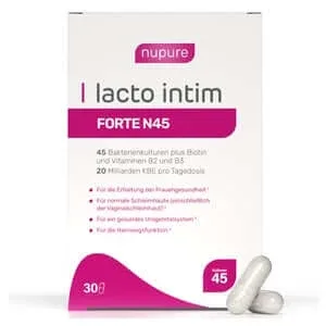 Lacto Intim Forte N45+biotină+vitamina B2 & B3 Caps. 30 buc — preț și oferte