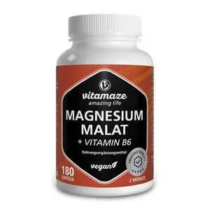 Malat de magneziu 1800 Mg+vitamina B6 capsule 180 Capsule — preț și oferte
