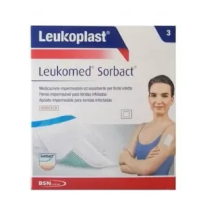 Pansament Leukomed sorbact 5x7,2 cm 3 bucăți