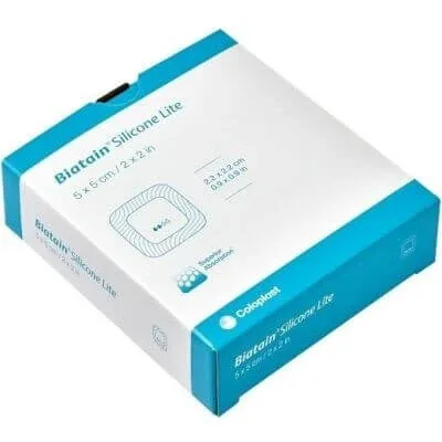 Biatain pansament din spumă poliuretanică cu adeziv siliconic lite 5x5 cm 5 bucăți — preț și oferte