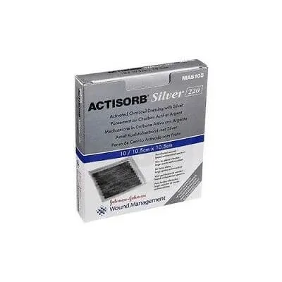 Pansament din carbon activat cu argint actisorb 10,5x10,5 cm 3 bucăți — preț și oferte