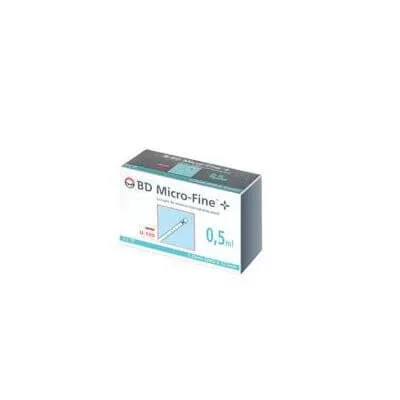 Seringă de insulină Becton Dickinson 0,5 ml 100 ui calibru ac 29 30 buc. — preț și oferte