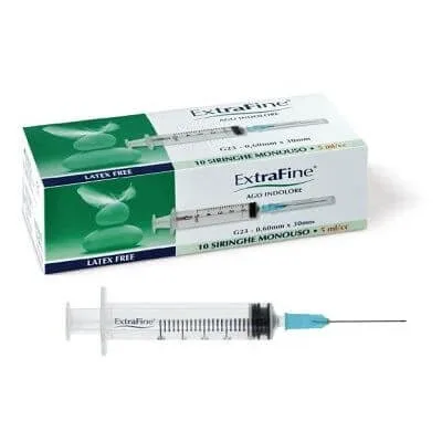 Seringă extrafină 5 ml calibru 23 0.60x30mm 10 bucăți — preț și oferte