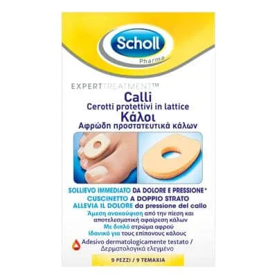 Scholl tencuială protectoare latex pentru corni 9 bucăți — preț și oferte