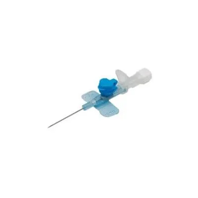 Ac de canulă bidirecțional din oțel inoxidabil de calibru 22 0,9x25mm cu siliconizare externă, capac luer lock și aripi laterale culoare albastru 50 bucăți — preț și oferte