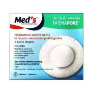 Pansament steril adeziv farmapore rotund diametru 15cm 5 bucăți