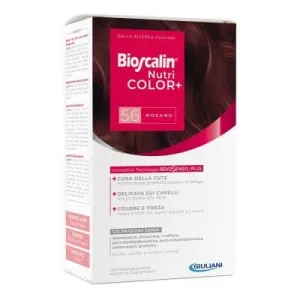 Bioscalin nutricolor plus 5.6 cremă colorantă mahon 40 ml + cremă detector 60 ml + șampon 12 ml + balsam tratament final 12 ml