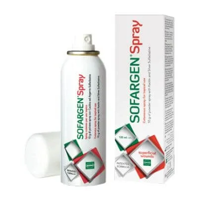 Pansament pulverizat cu caolin și argint sulfadiazină 1% sofargen spray 10 g cutie presurizată 125 ml — preț și oferte