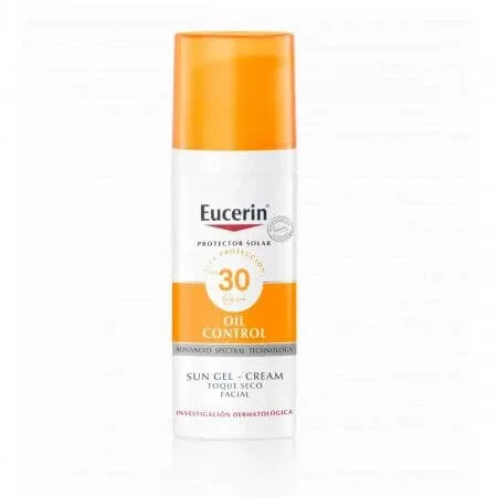 Eucerin Oil Control Crema gel cu protectie solara cu efect de control al sebumului SPF 30+, 50 ml — preț și oferte