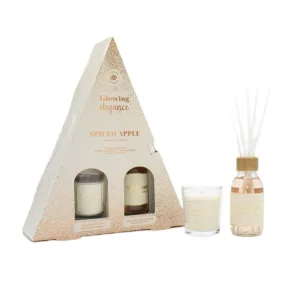 La Casa de los Aromas Glowing Elegance parfum stick set Apple și scorțișoară 95 ml + lumânare parfumată Apple și scorțișoară 120 g
