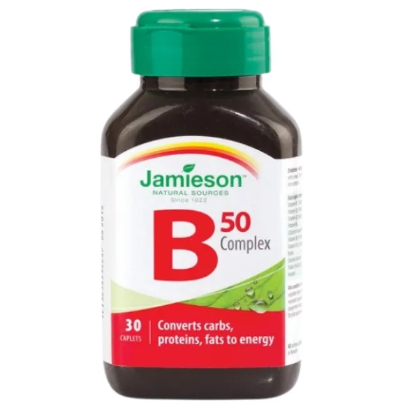 B Complex 50 mg, Jamieson | 30 comprimate JAMIESON LABORATOIRES — preț și oferte