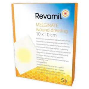 Revamil tifon medical melginat alginat miere 10x10 cm 5 bucăți