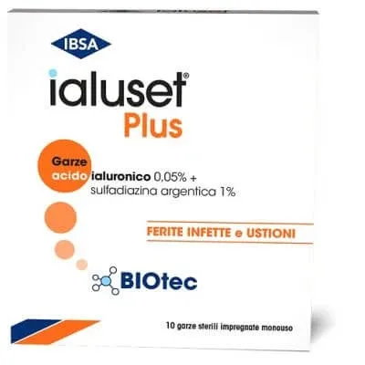 Hyaluset plus tifon impregnat cu cremă de acid hialuronic 0,05%, sulfadiazină de argint 1%, macrogol, glicerol și apă 10 x 10 cm 10 bucăți — preț și oferte