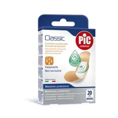 Pic clasic tencuială 19x72 mm antibacteriană 20 bucăți — preț și oferte