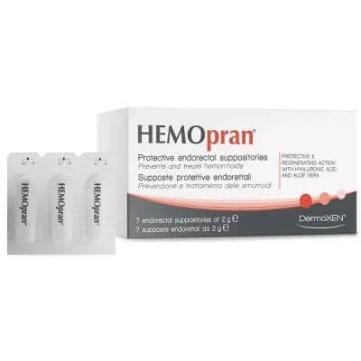 Hemopran endorectal 7 supozitoare 2 g — preț și oferte