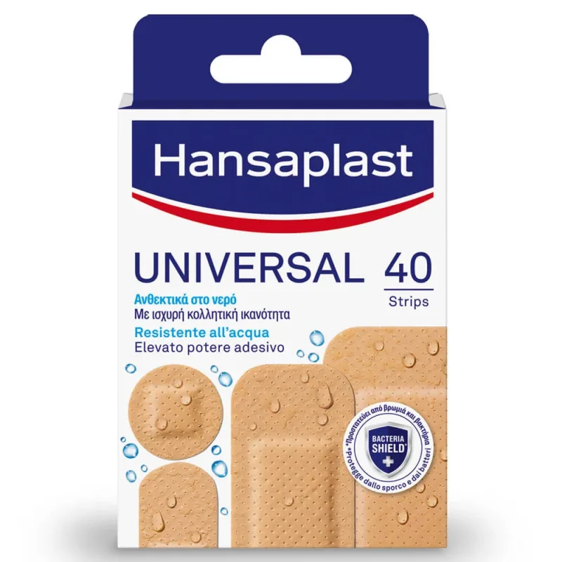 Hansaplast universal rezistent la apă 40 benzi 4 dimensiuni — preț și oferte