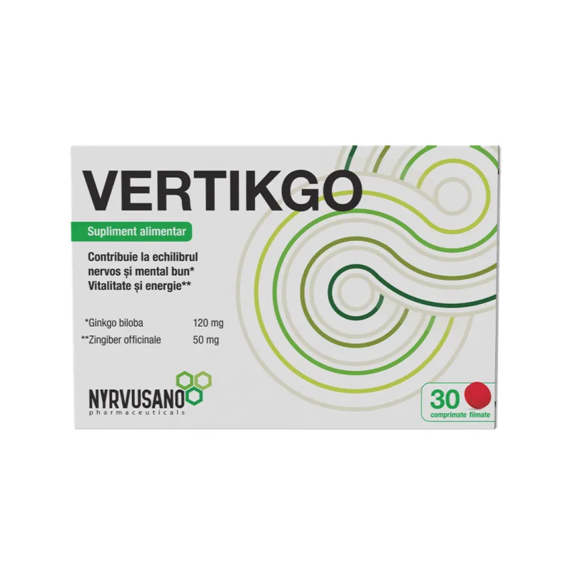 Vertikgo, 30 comprimate, Nyrvusano NYRVUSANO PHARMACEUTICALS — preț și oferte