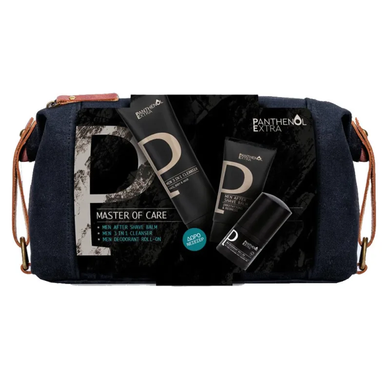 Panthenol Extra Promo Pack Master of Men cu 3in1 Cleanser 200ml, After Shave Balm 75ml și Deodorant Roll-On 50ml — preț și oferte