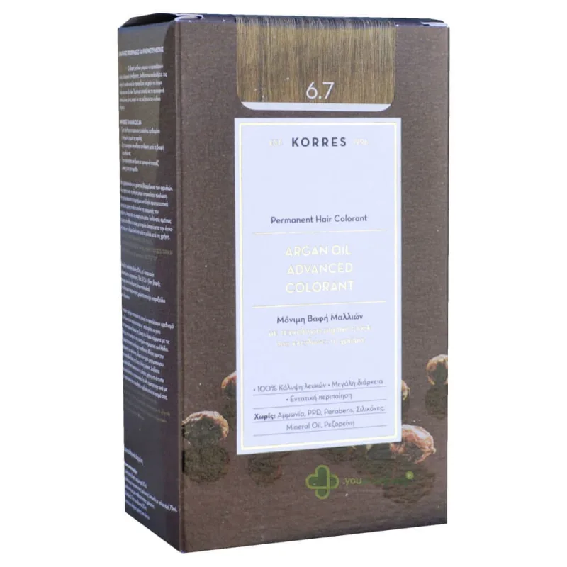 Korres Argan Oil Advanced Colorant N 6.7 Cacao — preț și oferte