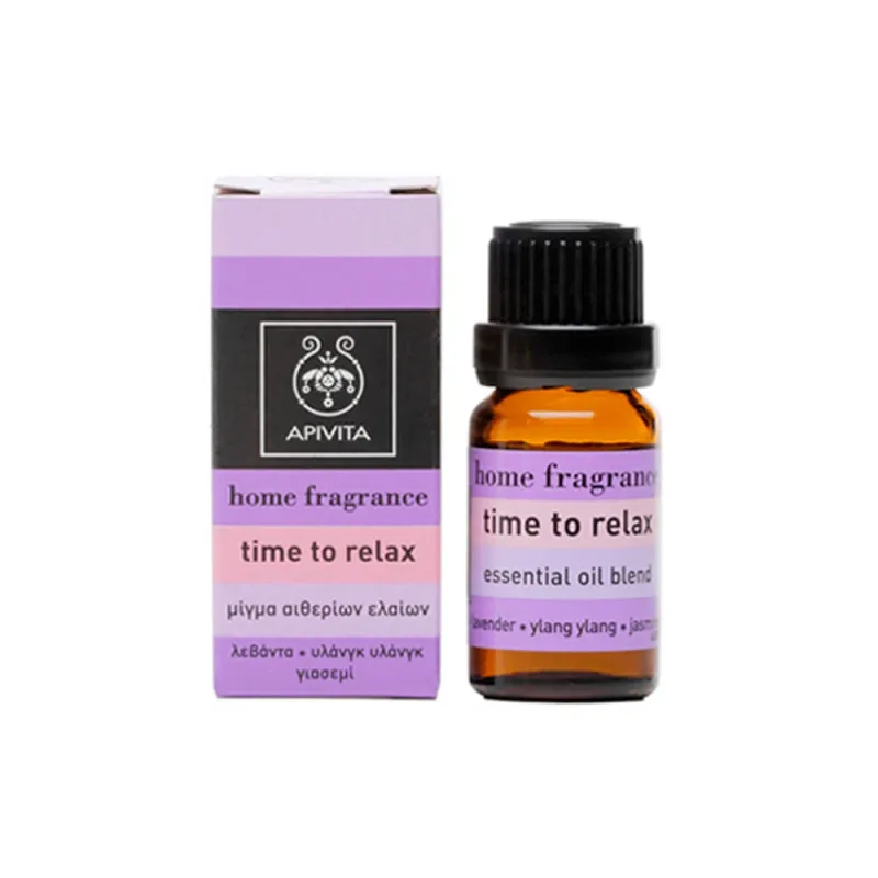 Apivita Organic Essential Oil Time To Relax Lavender Jasmine Ylang Ylang Blend 10ml — preț și oferte