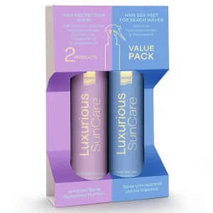 Luxurious SunCare Value Pack Spray de protecție pentru păr 200ml & Spray de mare pentru păr pentru valuri de plajă 200ml