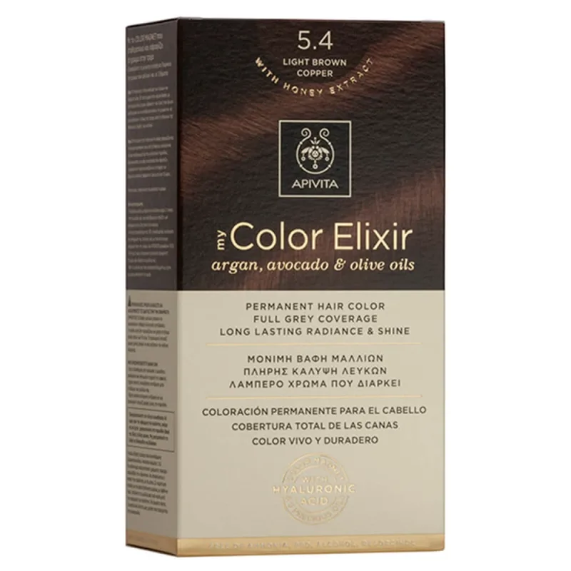 Apivita My Color Elixir Permanent Hair Color N5.4 Brown light bronze — preț și oferte