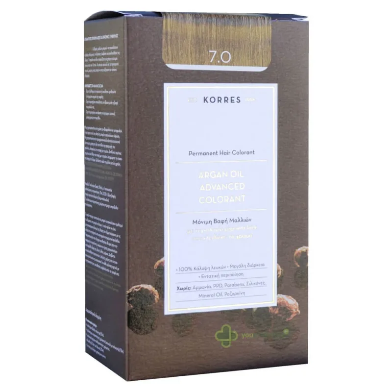 Korres Argan Oil Advanced Colorant N 7.0 Blond Natural — preț și oferte