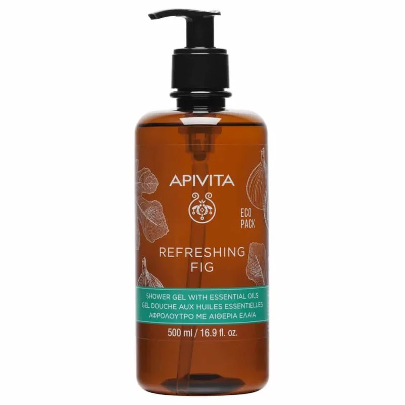 Apivita Eco Pack Gel de duș răcoritor cu smochine și uleiuri esențiale 500ml — preț și oferte