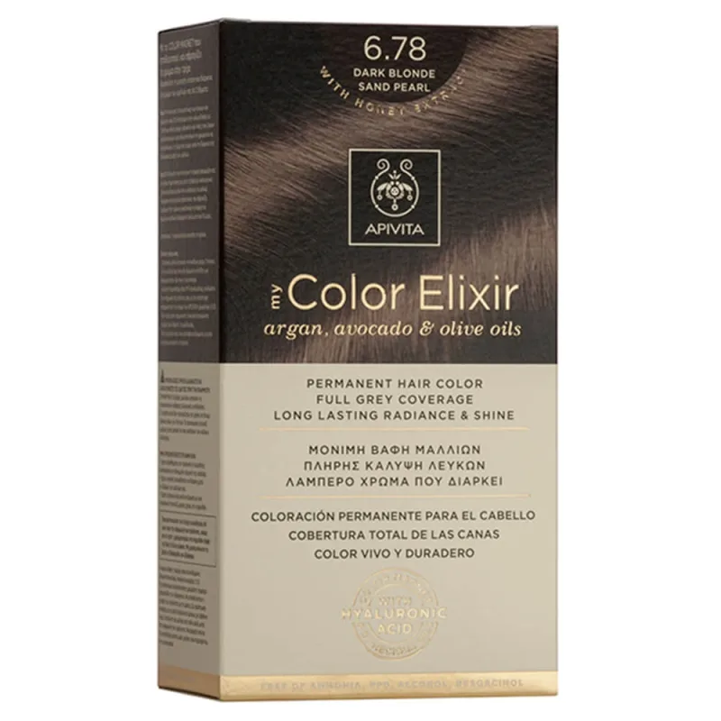 Apivita My Color Elixir Permanent Hair Color N6,78 Blond închis bej perlat — preț și oferte